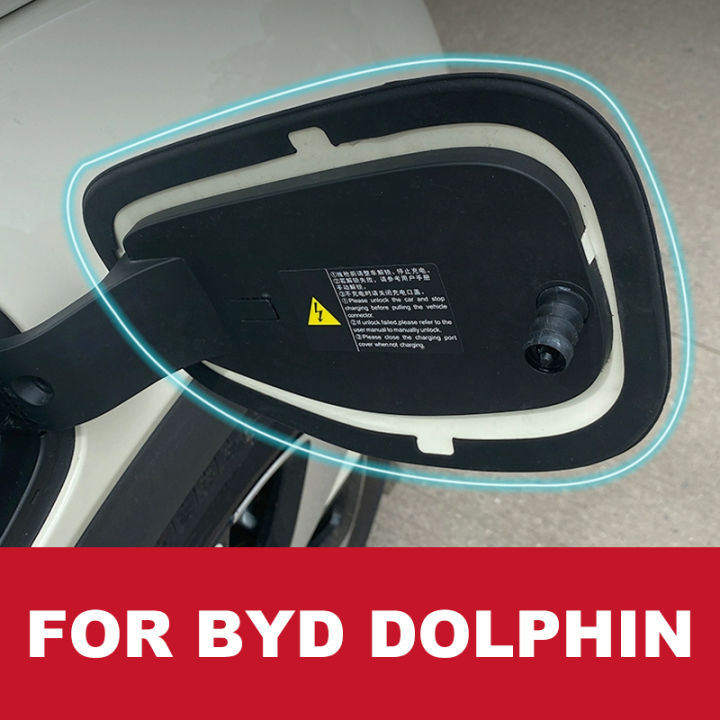 1pcs Car Charging Port Dust Plug Cover For Byd Dolphin 2023 2024 Charging Port Rubber Sealing Ring Sticker Accessories