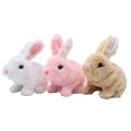 Electric Plush Rabbit Stuffed Bunny Interactive Soft Bunny Toy Mumble Walking Baby Educational Toy. 