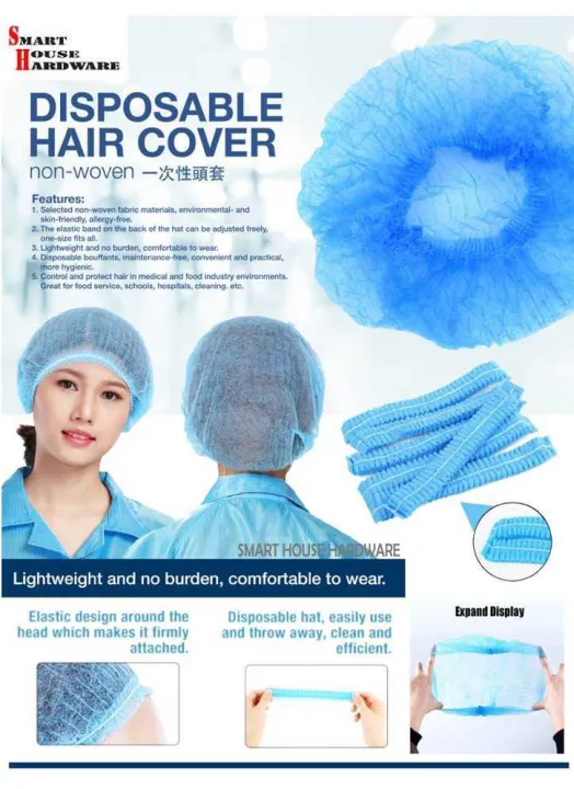 STRIP%20CAP%20(Blue)100PCS%20Disposable%20hair%20shower%20cap%20non-woven%20cap%20for%20saloon%20-%20Image%204