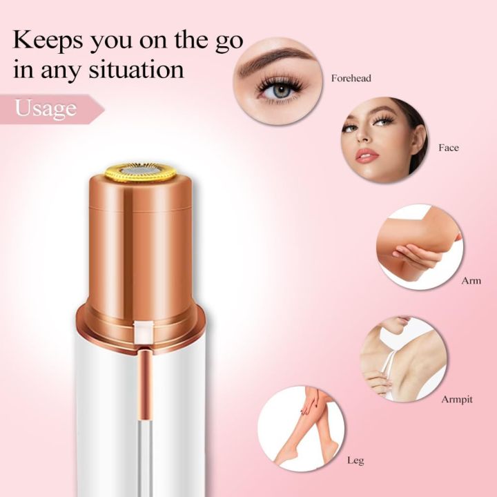 Rechargeable%20Finishing%20Touch%20Women%20Facial%20Hair%20Remover%2018K%20Gold%20,%20Beauty%20Eyebrows%20Remover%20Trimmer%20Razor%20-%20Image%202