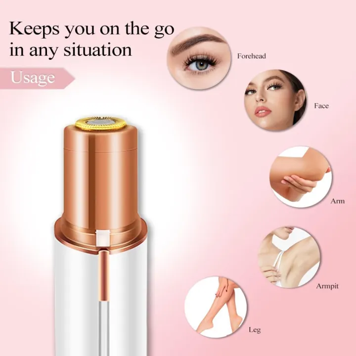Rechargeable%20Finishing%20Touch%20Women%20Facial%20Hair%20Remover%2018K%20Gold%20,%20Beauty%20Eyebrows%20Remover%20Trimmer%20Razor%20-%20Image%202