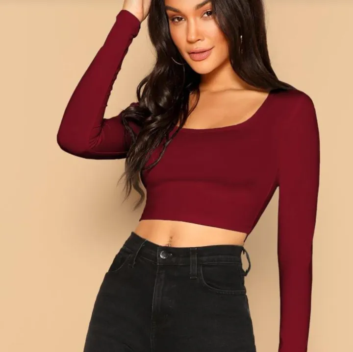 Women's%20Ribbed%20Long%20Sleeve%20Crop%20Top%20Comfortable%20Stretchy%20Knitwear%20for%20All%20Seasons%20-%20Image%203