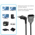 EU Power Extension Cord Angled European 2-prong Male to Female Socket Power Extension Cable EU Power Socket Port Saver Extender. 