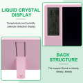Multifunctional Electronic Desk Calendar LCD Handwriting Board with Alarm Clock Humidity Temperature LCD Message Board,C. 