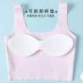 Seamless Girls' Underwear Developmental Girl Junior High School Student the Big Kids Bra Student Vest Summer Thin. 