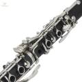 B Flat Beginner Clarinet with Strap Professional Bakelite Tube for Professionals Orchestra Stage. 