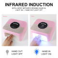 NAIL POLISH DRYER UV LED Lamp for Nails Gel Polish Dryer Machine With 45LED Diamonds Design Nail Home Use Manicure UV Light. 