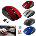 Centechia 2.4GHz Wireless Optical Mouse with USB 2.0 Receiver for PC Laptop - Black + Grey. 