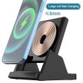 Wireless Charger Pad Stand Desktop Ultra-thin Mobile Phone Fast Charging Dock Station For iPhone 15 14 13 12 Samsung Xiaomi. 