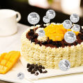 10Pcs 2/3CM Shiny Mirror Balls Cake Topper Cupcake Toppers With Wooden Sticks Birthday Wedding Dance Party Cake Decoration. 