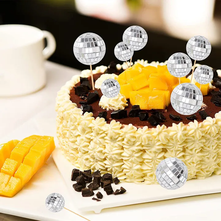 10Pcs%202/3CM%20Shiny%20Mirror%20Balls%20Cake%20Topper%20Cupcake%20Toppers%20With%20Wooden%20Sticks%20Birthday%20Wedding%20Dance%20Party%20Cake%20Decoration%20-%20Image%208