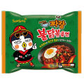 Samyang Buldak Jjajang Ramen – Black Bean Sauce Hot Chicken Flavor – Korean Spicy Instant Noodles – 5 Pack. 