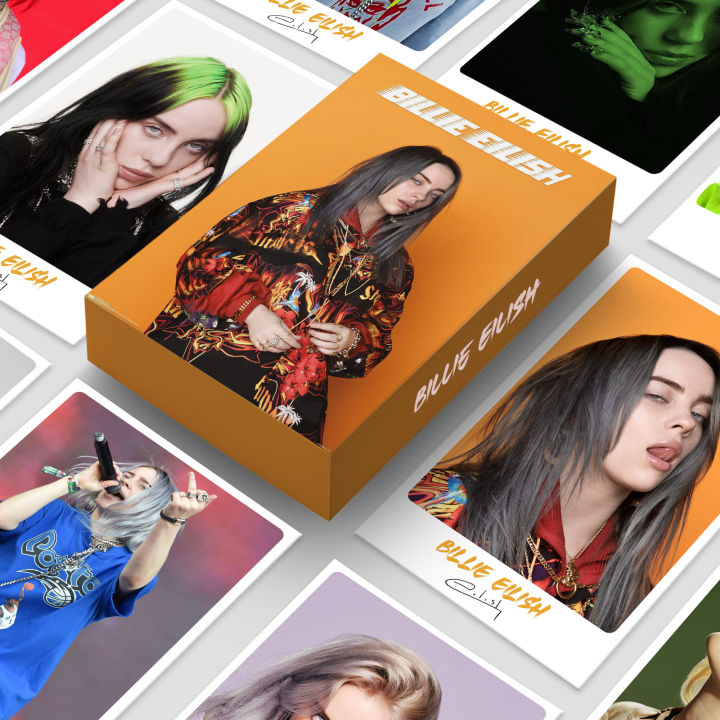Billie Eilish Iconic Photos with signature Music Lover’s Collectible Set Glossy LOMO Cards Photocards 32PCS Pack