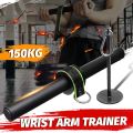 Gym Fitness Forearm Trainer Strengthener Hand Gripper Strength Exerciser Weight Lifting Rope Waist Roller Power Stick. 