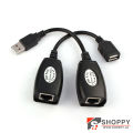 USB Extension Ethernet RJ45  Adapter Up to 150ft Length. 