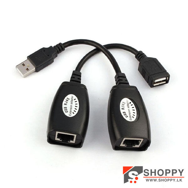 USB Extension Ethernet RJ45  Adapter Up to 150ft Length
