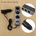 【100%-New】 3 WAY MULTI SOCKET CAR SPLITTER USB PLUG CHARGER 12V/24V Triple ADAPTER With USB Port. 