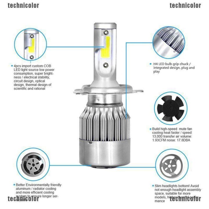 Super%20Bright%20H4%20C6%2036W%203800LM%206000K%20Car%20LED%20Headlight%20Hi/Lo%20Turbo%20Light%20Bulbs%202%20PCs%20-%20Image%205