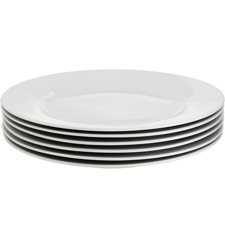 10.5%20inches%20,6%20PCS%20Ceramic%20White%20Plates%20Basics%206%20pieces%20of%20White%20Dinner%20Plate%20Set%20-%20Image%205