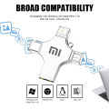 XIAOMI 2TB USB Flash Drive pendrive For iPhone /ipad Usb/Otg 4 in 1 Pen Drive For all iOS External Storage Devices/ cell phone. 