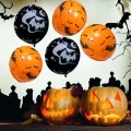 10 Pcs Halloween Pumpkin Latex Balloon 12 Inch  Party Balloons Black Orange Kids Toys. 