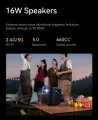 Wanbo Mozart 1 Pro Projector with Wifi and Bluetooth, Android TV 11 Movie Projector, 900ANSI Lumens Smart Projector 4K Support, 2*8W Speakers, Auto Focus, Object Avoidance and Screen Adaption. 