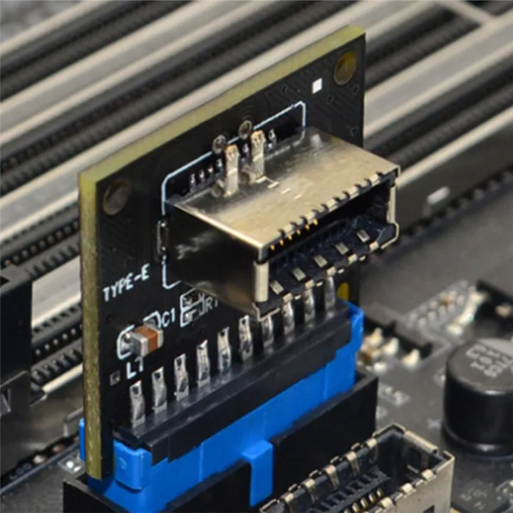 USB%203.0%20Motherboard%20Header%20to%20USB%203.2%20Type%20C%20Front%20Panel%20Type%20E%2020%20to%2019%20Pin%20Converter%20for%20Desktop%20-%20Image%203