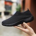 Mother Shoes Soft Bottom Flying Woven Socks Women'S Shoes Casual Lightweight Md Outsole Breathable Sports Shoes Old Shoes. 