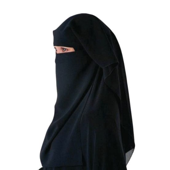 Women%20and%20girls%20Hijab%20black%20color%20Double%20Layer%20Niqab%20Veil%20Face%20Cover%20Scarf%20Shawl%20-%20Image%203