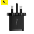 Baseus 10.5W Charger For iPhone, Samsung, Huawei, Redmi, Pixel, Realme, Oppo, OnePlus, Vivo, Honor Original Dual USB Ports Compact UK 3-Pin Mobile Phone Charger (CCXJ010301) (CCXJ010302) | BaseusOnly.lk. 