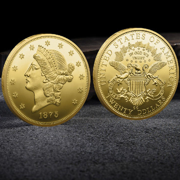 American 1875 Statue of Liberty Embossed Commemorative Coins Plated ...
