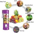 Juicer Cup Travel Personal USB Mixer Portable Juice Blender with 14.3oz 380ml Updated 4 Blades and More Powerful Motor 4400mAh Rechargeable Battery Electric Fruit Mixing Multi Function Machine Juice. 