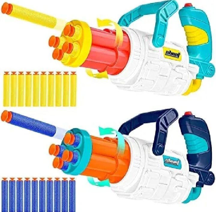 Mini Soft Bullet Revolver Toy Gun | Push Loading Foam Dart Blaster ...