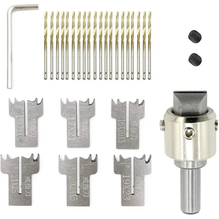 Ring Bit For Thread Repair 30 PCS Ring Drill Bit Set, 16-21 mm Blades Wood Ring Drill Bit Wooden ...