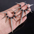 Rivet Hoop Earrings Cool Hip Hop Earrings for Women Jewelry Punk Korean Grunge Rock Accessories Earrings. 