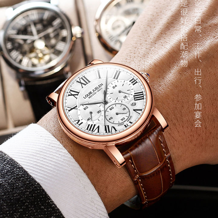 DGSenpi%20Men's%20Multi-Functional%20Waterproof%20Big%20Dail%20Watch%20Ge-nuine%20Leather%20Strap%20Calendar%20Quartz%20Watch%20-%20Image%205