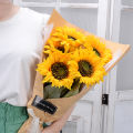 Artificial Flower Single Sunflower Flower Net Red Photo Home Hotel Living Room Decoration Pastoral Style Sun Bouquet. 