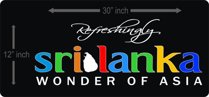 Wonder Of Sri Lanka For Car Van KDH Buddy Van Caravan Dolphine Bus Plotter Cutting Stickers