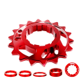 Single Speed Flywheel Conversion Kit 18T Cassette Cog Road Bike Sprocket for Freewheel Chain Easy to Use Red. 