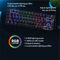 Prolink GK-6002M Mechanical Keyboard (Braided USB Cable) with adjustable RGB lighting. 