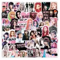20/40pcs Black Pink Stickers KPOP Girls Music Band Stickers for Laptop Scrapbook Journal Kids Girls Boys Stickers. 