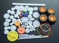 78Pcs Plastic Gear Motor Gearbox Model Toy Car Auto Craft DIY Accessories Axle Belt Scientific Experiment. 