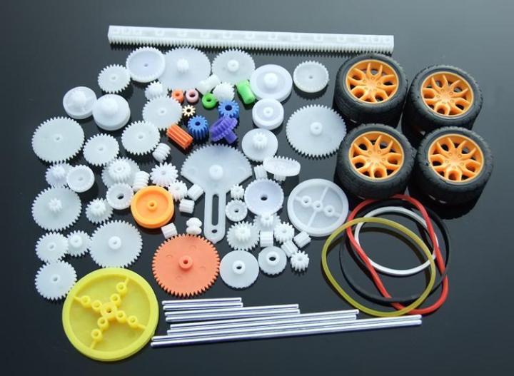 78Pcs%20Plastic%20Gear%20Motor%20Gearbox%20Model%20Toy%20Car%20Auto%20Craft%20DIY%20Accessories%20Axle%20Belt%20Scientific%20Experiment%20-%20Image%202