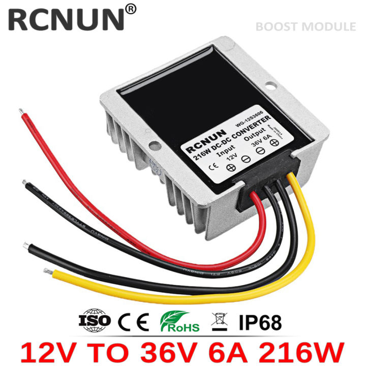 Rcnun Boost Converter 12v To 36v 5a 6a Dc/dc Voltage Regulator 12v-36v ...