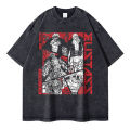 Sanji T Shirts Vintage Washed Anime T-shirt Oversized Harajuku Streetwear Manga Ace Law Jinbe Kid Luffy Tops Tees Men Women. 