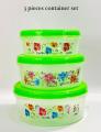 Plastic Multipurpose Storage Containers 3pcs Set For Kitchen. 