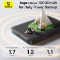 Baseus EnerFill FM11 Ultra-Mini Magnetic Power Bank 10000mAh 22.5W (Includes Simple Cable Type-C to Type-C 20V/3A 30cm Black). 