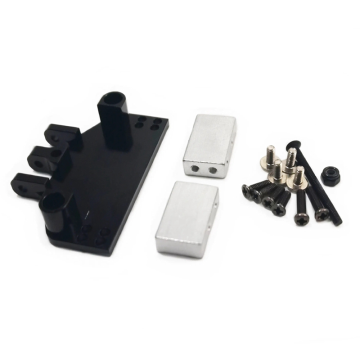 For Mn86 Mn128 Rc Car Upgrade Parts Servo Mount Front Link Rods Bracket Mount Set Accessories Parts Black
