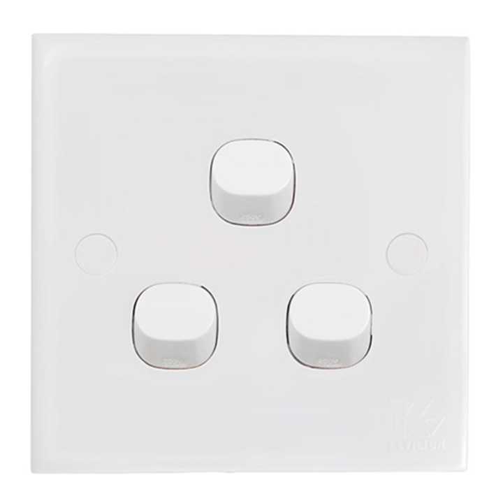 Kevilton White Series 3 Gang Two Way Switch