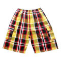 New Unisex Casual Cotton Shorts with Side Pockets in Plaid/Checkered Pattern. 